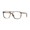 Persol PO3329V 1236 GRETA Striped Black & Greish Brown Demo Lens szemüveg
