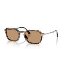 Persol PO3381S 123653 STRIPED BLACK & GREISH BROWN BROWN napszemüveg