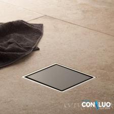 Pestan zuhanyfolyóka Confluo Standard FEKETE üveg 10 x 10 cm építőanyag