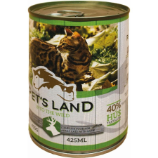 Pet's Land Pet s Land Cat Konzerv Vadhús répával 415g macskaeledel