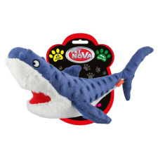  Pet Nova kutyajáték plüss cápa csipogó hanggal (PLU-SHARK) 33x16x15 cm játék kutyáknak