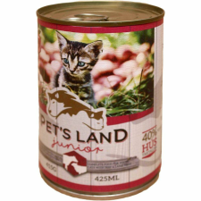 Pet s Land Cat Junior Konzerv Marhamáj-Bárányhús almával 415g macskaeledel