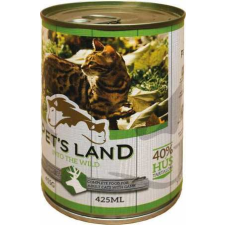 PET'S LAND Cat konzerv vadhússal és répával (24 x 415 g) 9.96 kg macskaeledel