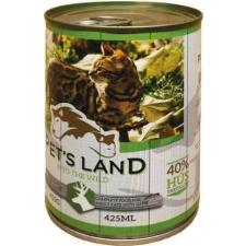 PET'S LAND Pet&#039;s Land Cat konzerv vadhússal és répával (48 x 415 g) 19.92 kg macskaeledel