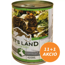 PET'S LAND Pet s Land Cat Konzerv Vadashús répával 12x415g macskaeledel