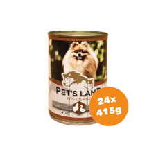 PET'S LAND Pet s Land Dog Konzerv Baromfi 24x415g kutyaeledel