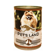 PET'S LAND Pet s Land Dog Konzerv Baromfi 415g kutyaeledel