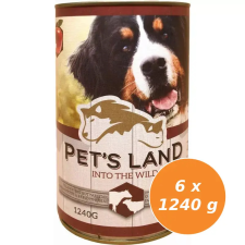 PET'S LAND Pet s Land Dog Konzerv MarhamájBárányhús almával 6x1240g kutyaeledel