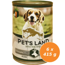 PET'S LAND Pet s Land Dog Konzerv Vadashús répával 6x415g kutyaeledel