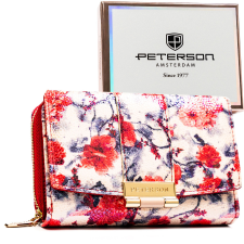  Peterson Női Pénztárca – Virágmintás- PTN 0015-BKY-9587 WH- pénztárca