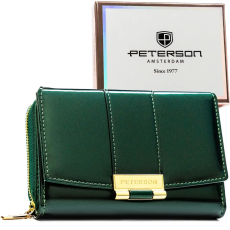  Peterson Női Pénztárca -PTN 0015-LAK-9518 GR- Zöld-