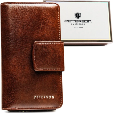  Peterson Női Pénztárca -PTN 008-HF-1503 BROW- Barna