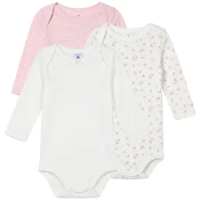 Petit bateau Bébi body LOT BODIES X 3 Rózsaszín 3 hónapos kombidressz, body