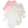 Petit bateau Bébi body LOT BODIES X 5 Rózsaszín 6 hónapos