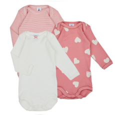 Petit bateau Ruhák BODY US ML COEUR PACK X3 Rózsaszín 18 hónapos