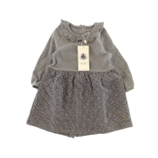  Petit Bateau szürke kockás mintás ruha - 86