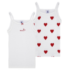 Petit bateau Trikók / Ujjatlan pólók LOT DEBARDEUR X2 Fehér 3 éves