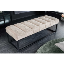 Petit Beaute Stílusos ülőpad Halle 108 cm bouclé szürkés bézs pezsgő bútor