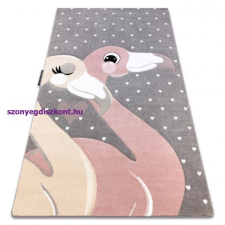 PETIT szőnyeg FLAMINGOS Flamingók szív szürke 140x190 cm lakástextília