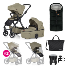 PetiteMars Petite &amp; Mars Kombinált babakocsi ICON 2in1 Mossy Green XXL RWS babakocsi