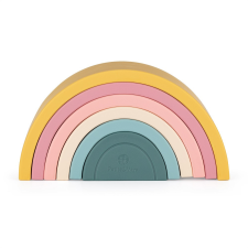 PetiteMars PETITE&MARS Szilikon egymásra rakható játék Rainbow Intense Ochre 12m+ egyéb bébijáték