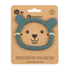 PetiteMars PETITE&MARS Szilikon rágóka Teddy Misty Green 0m+ rágóka