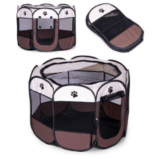 Petsi nagyméretű összecsukható Kennel 87x57,5cm - barna-bézs szállítóbox, fekhely kutyáknak