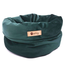 PETSY ROYAL BASKET kutya, macska bársonyos poliészter fekhely - zöld - Ø 40 cm szállítóbox, fekhely kutyáknak