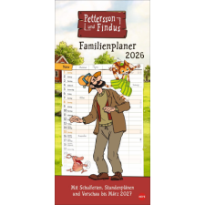  Pettersson und Findus Familienplaner 2026 naptár, kalendárium
