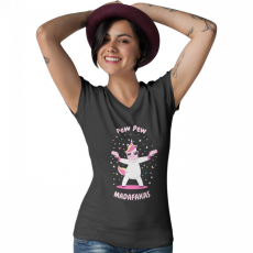  Pew-Pew Madafakas - Női V Nyakú Póló