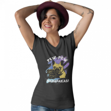  Pew-Pew Madafakas - Női V Nyakú Póló női póló