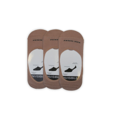 Pezzini unisex szilikonos titokzokni - 3 pár/csomag - pamut titokzokni - beige - 35-37 női zokni