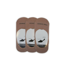 Pezzini unisex szilikonos titokzokni - 3 pár/csomag - pamut titokzokni - beige - 35-37 női zokni