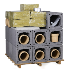  PGM 18cm átmérő/6m magas, 3 rétegű szigetelt kéményrendszer (PGM_18-6) hűtés, fűtés szerelvény