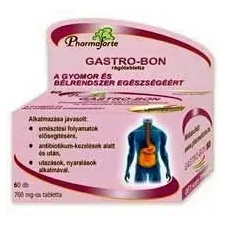 Pharmaforte Gastro-Bon rágótabletta 60db vitamin és táplálékkiegészítő