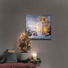 Phenom Karácsonyi LED-es hangulat kép - fali akasztóval, 2 x AA, 30 x 30 cm - 58031C karácsonyi dekoráció