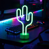 Phenom Neon LED lámpa - zöld kaktusz - 3 x AA + USB - 18,5 x 8,5 x 28 cm (43996C)