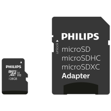 Philips 128GB microSDXC Philips CL10 UHS-I U1 + adapter (FM12MP45B/00 / PH666998) (FM12MP45B/00) memóriakártya