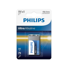 Philips 6LR61E1B/10 - Alkáli elem 6LR61 ULTRA ALKALINE 9V tölthető elem