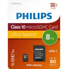Philips 8GB Class10 microSDHC UHS-I Memóriakártya + Adapter memóriakártya