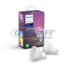 Philips 929001953102 HueWCA fényforrás 2db 5.7W GU10 2200 - 6500K 350lm GU10 230V 15000h A+ IP20 bluetooth izzó
