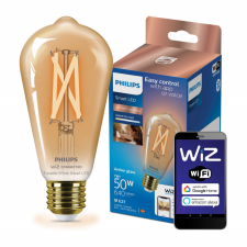 Philips Żarówka LED E27 ST64 7W = 50W Filament Bursztynowa SMART WiFi Philips WiZ izzó
