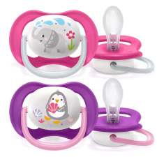 Philips Avent játszócumi ultra air 6-18hó lány állatos 2db cumi