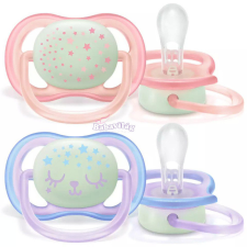 Philips AVENT játszócumi ultra air éjszakai 0-6 hó lányos 2db-os cumi