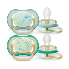 Philips AVENT játszócumi Ultra Air éjszakai 0-6hó fiús 2db cumi