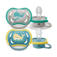 Philips AVENT Játszócumi Ultra air mintás 18hó+ (bálna) 2db cumi
