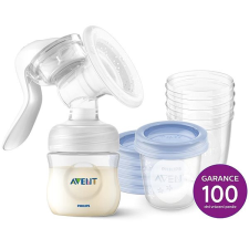 Philips Avent Kézi mellszívó + VIA 180 ml 5 db mellszívó