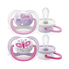 Philips AVENT SCF080/02 Ultra air játszócumi Text 0-6hó, lányos (2 db) cumi
