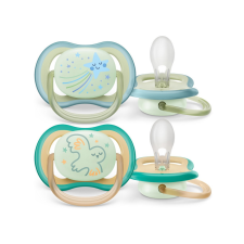 Philips AVENT SCF376/18 Ultra air játszócumi éjszakai 0-6hó, fiús (2 db) cumi