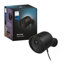 Philips Biztonságos vezetékes fekete kültéri kamera éjjellátó IP65 PHILIPS HUE WIFI Zigbee kültéri világítás